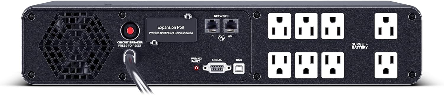 CyberPower CP1500PFCRM2U PFC Sinewave UPS Battery Backup and Surge Protector